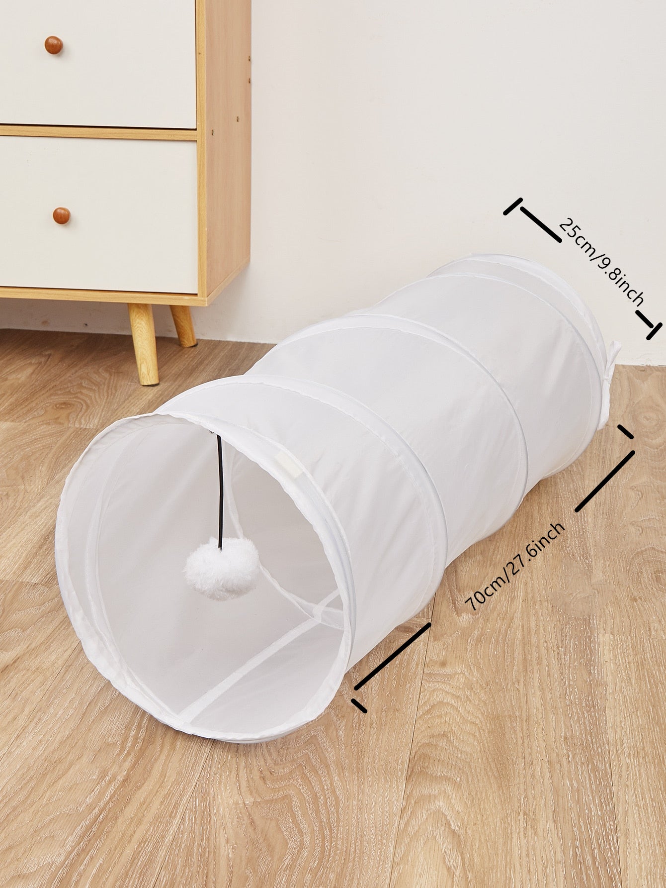 1pc Solid Color Foldable Cat Tunnel