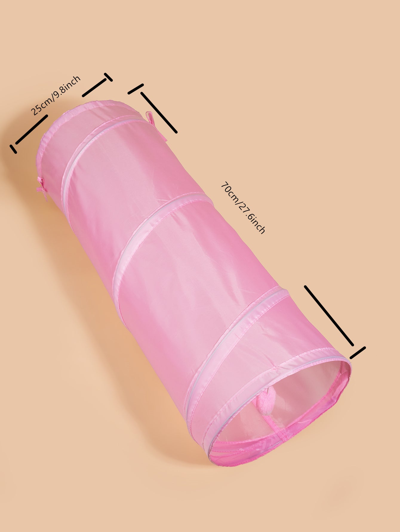 1pc Solid Color Foldable Cat Tunnel