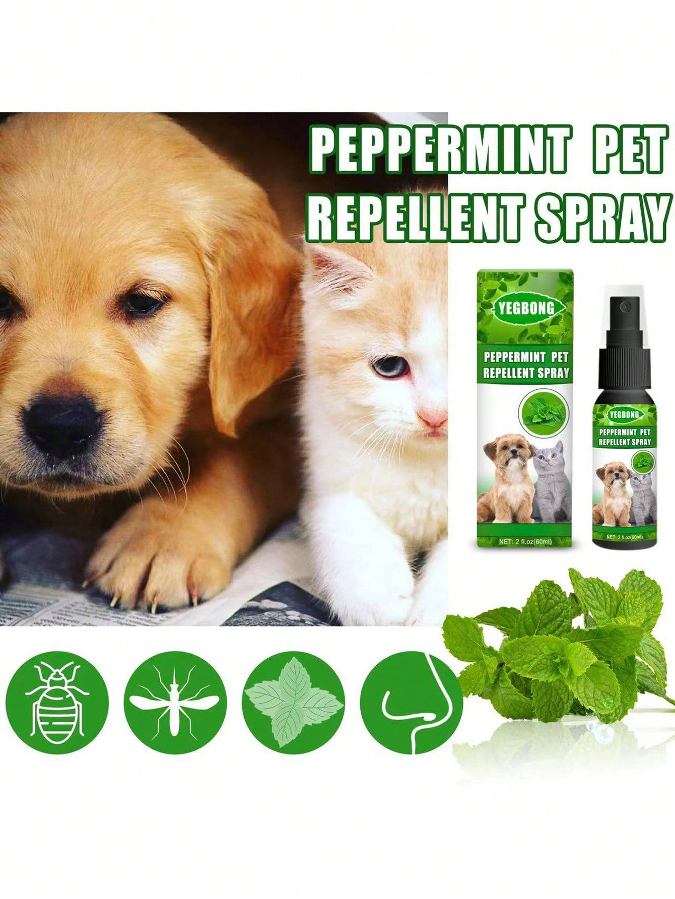 1pc Pet Mite Removal Spray For Dogs Cats With Fungal Treatment