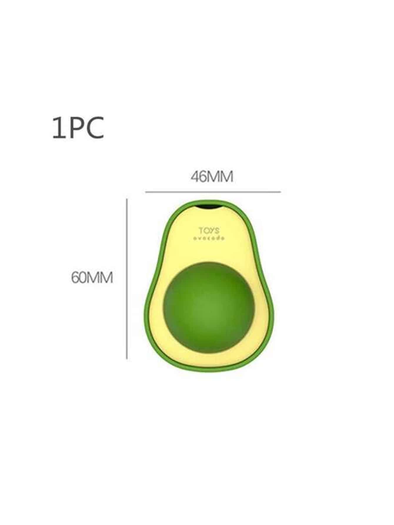 Interactive Cat Toy Avocado-shaped Catnip Ball Wood Polygonum Galls / Mint 360 Degree Rotating Cleaning Teeth Chewing Toys