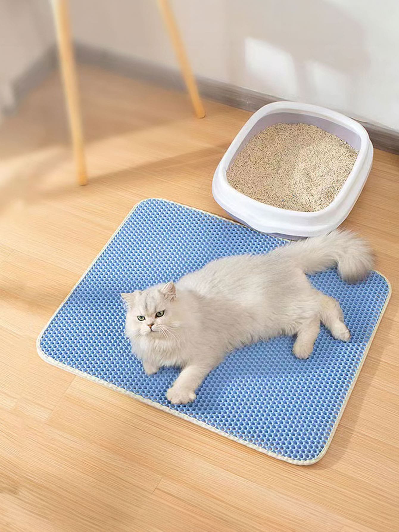 1pc Pet Cat Litter Mat Waterproof Double Layer Cat Litter Trapping Pet Litter Box Mat Clean Pad Products For Cats Accessories