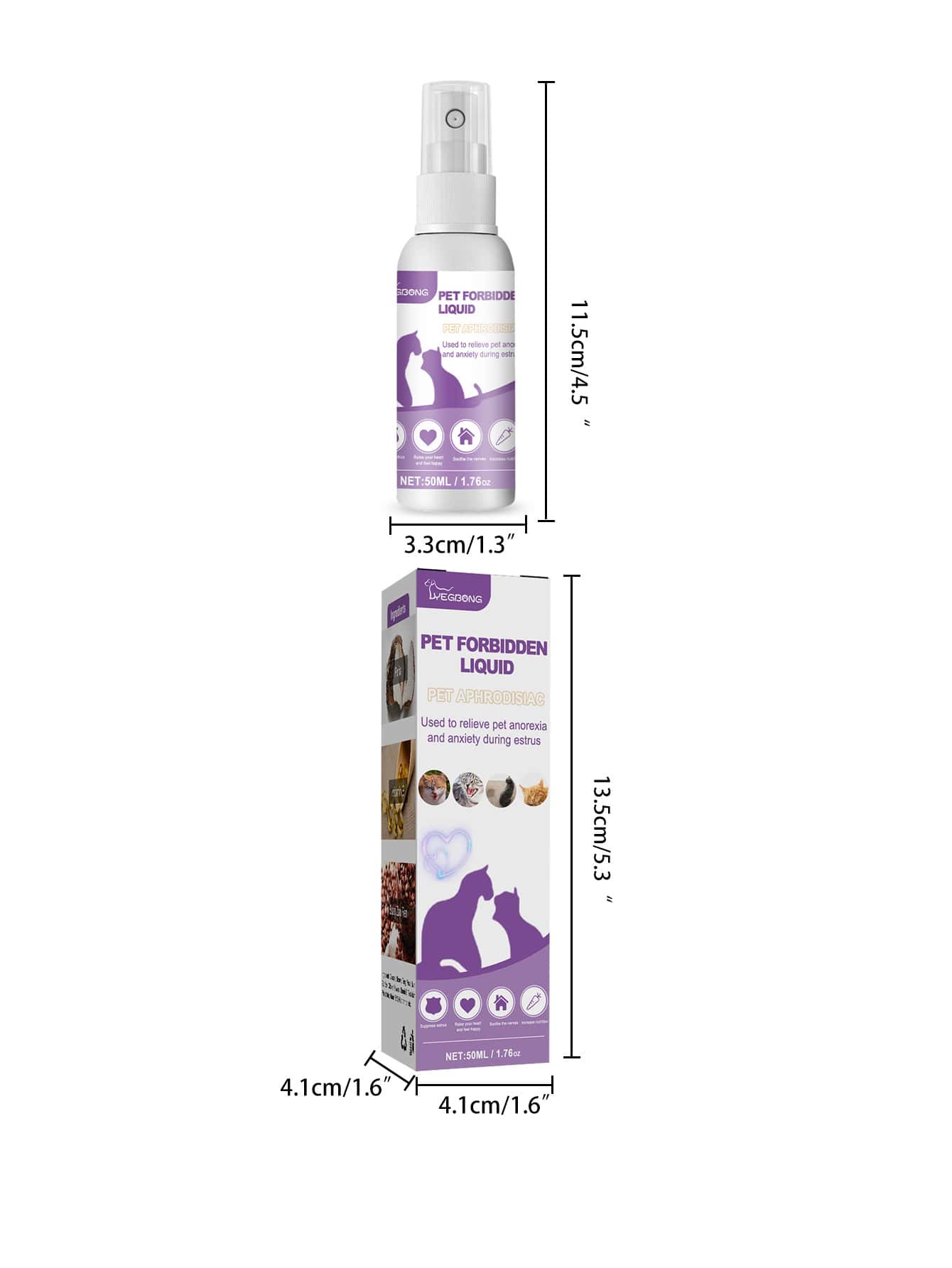 1pc Pet Anti heat Liquid Spray Special For Cat Dog Effectively Improves Anxious Mood During Heat