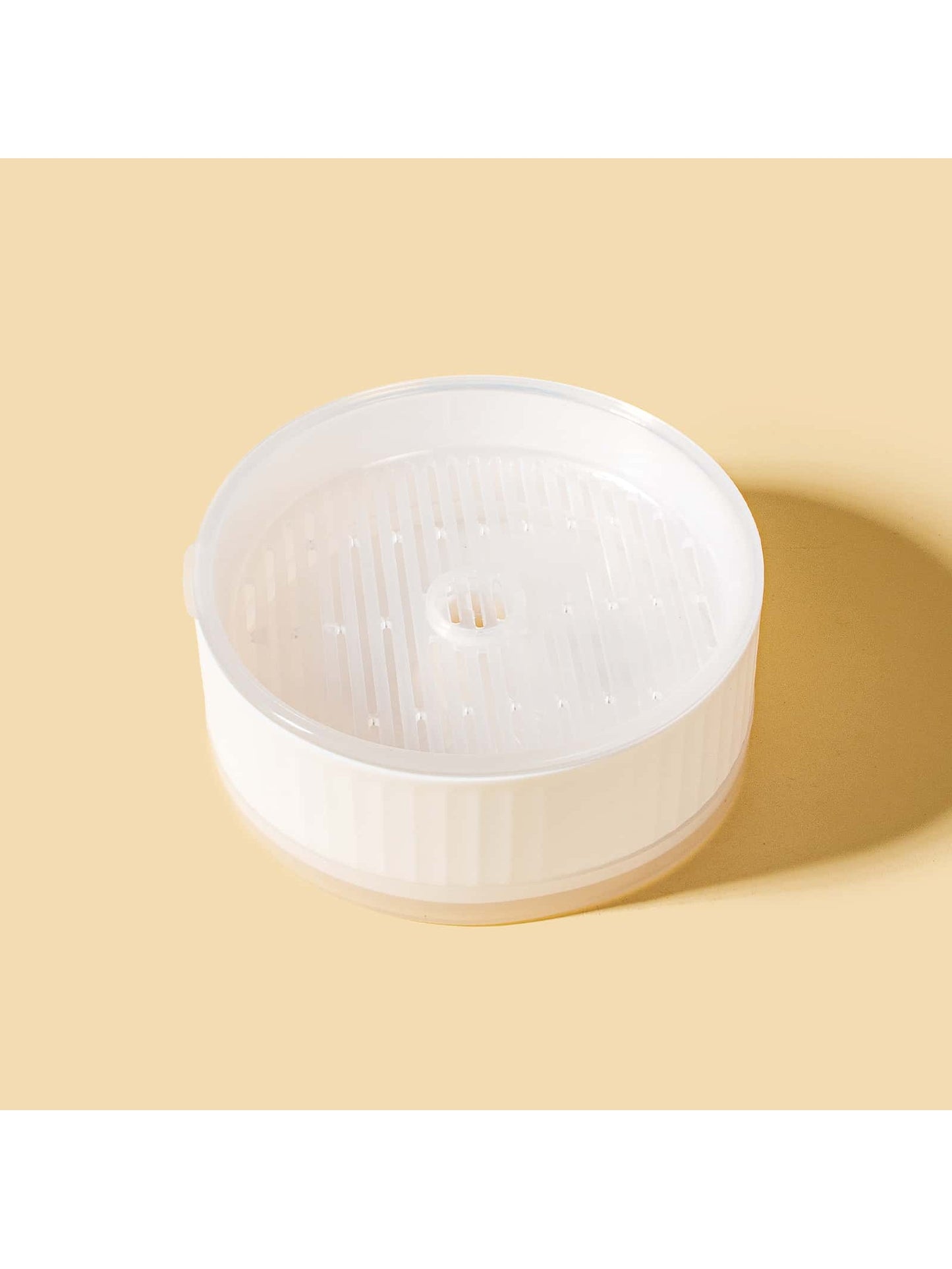 1pc PP Round Simple Durable White Food Storage Container For Pets