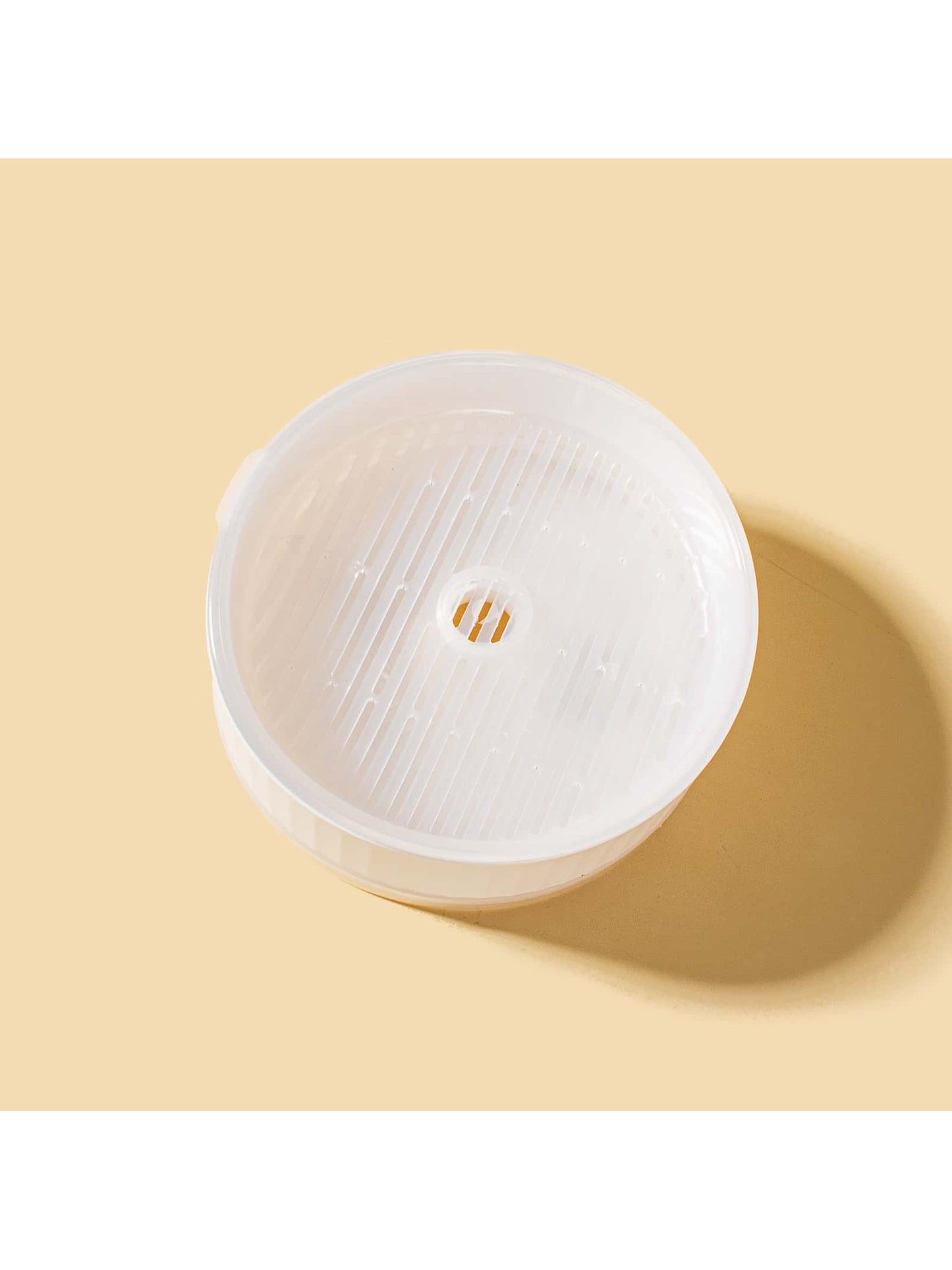 1pc PP Round Simple Durable White Food Storage Container For Pets