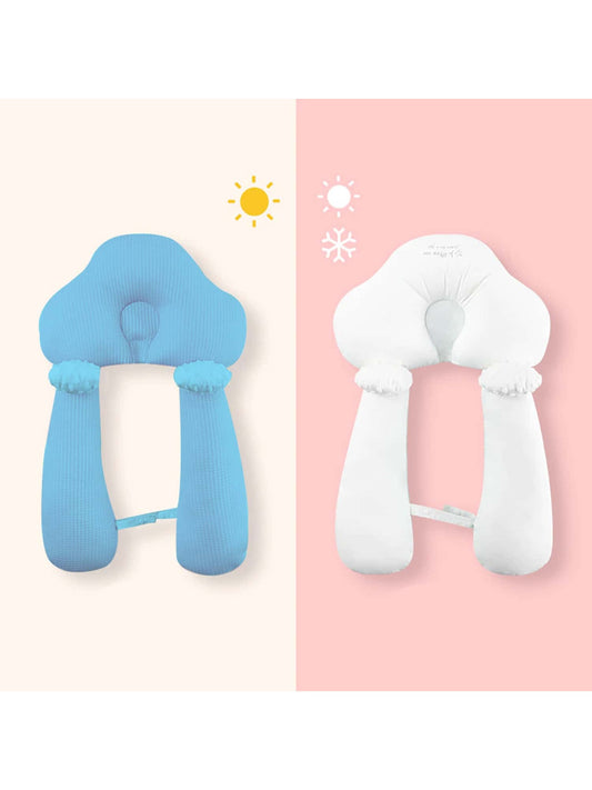 Baby anti emesis slope pad,Newborn feeding,Pillow bed in bed,Nursing Pillow,Baby shaped pillow -blue twins