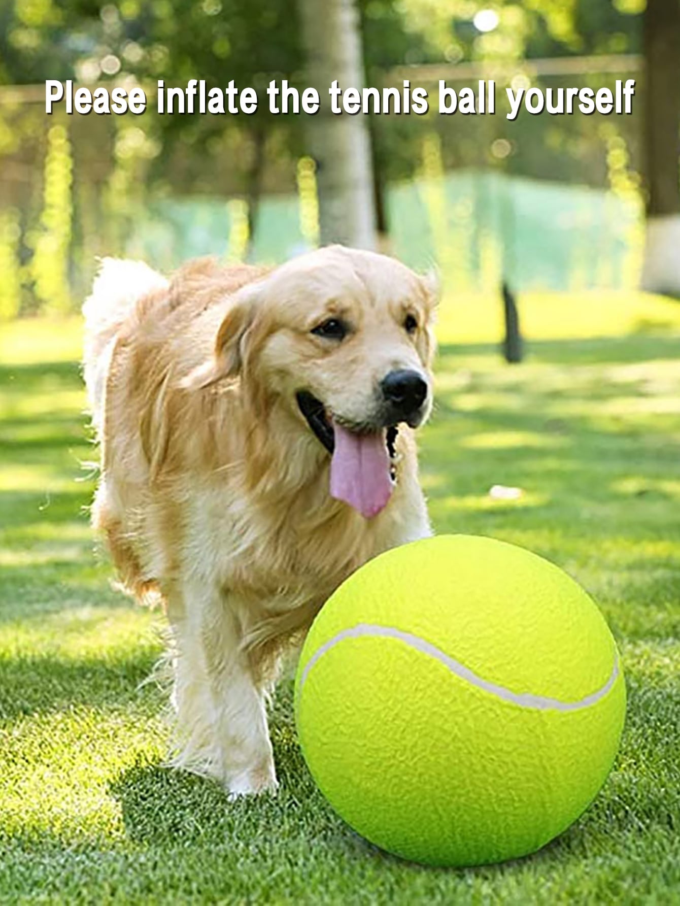 Inflatable Dog Tennis Ball Toy 21cm Diameter