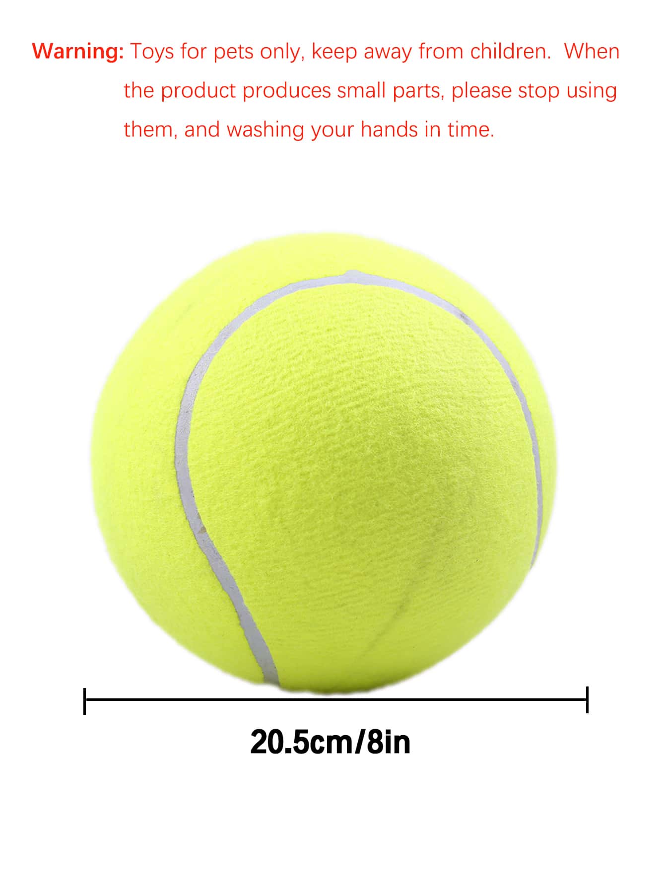 Inflatable Dog Tennis Ball Toy 21cm Diameter