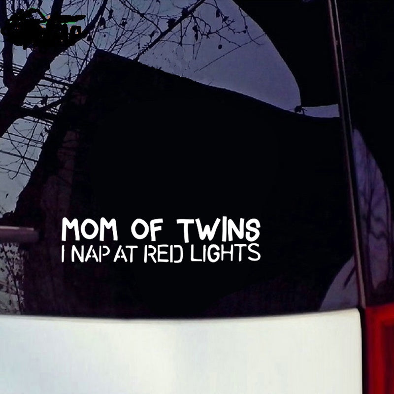 Mom Of Twins I Nap At Red Lights Die Cut Car Stickers