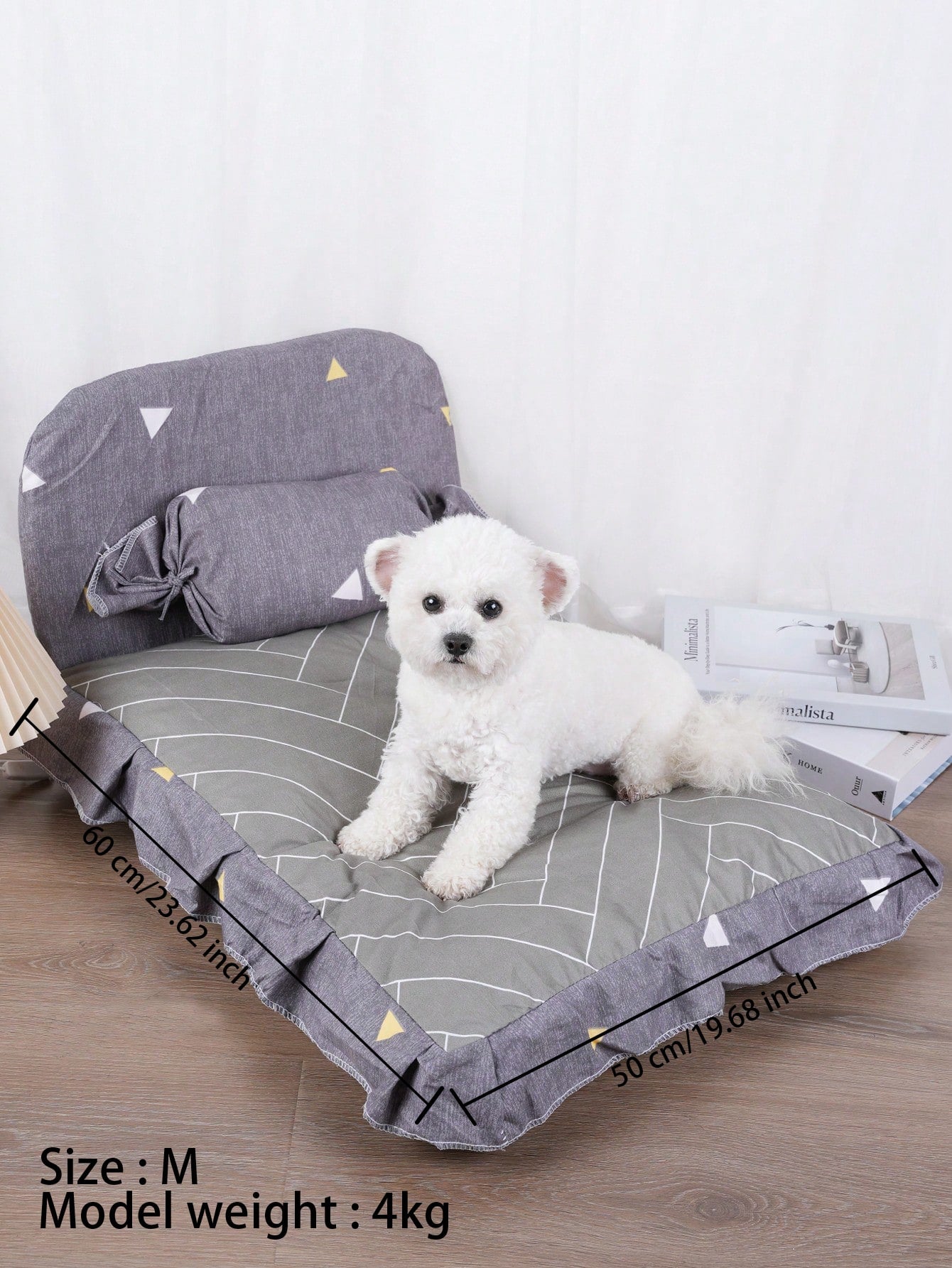 1pc Geometric Pattern Pet Bed For Dog And Cat For Sleeping