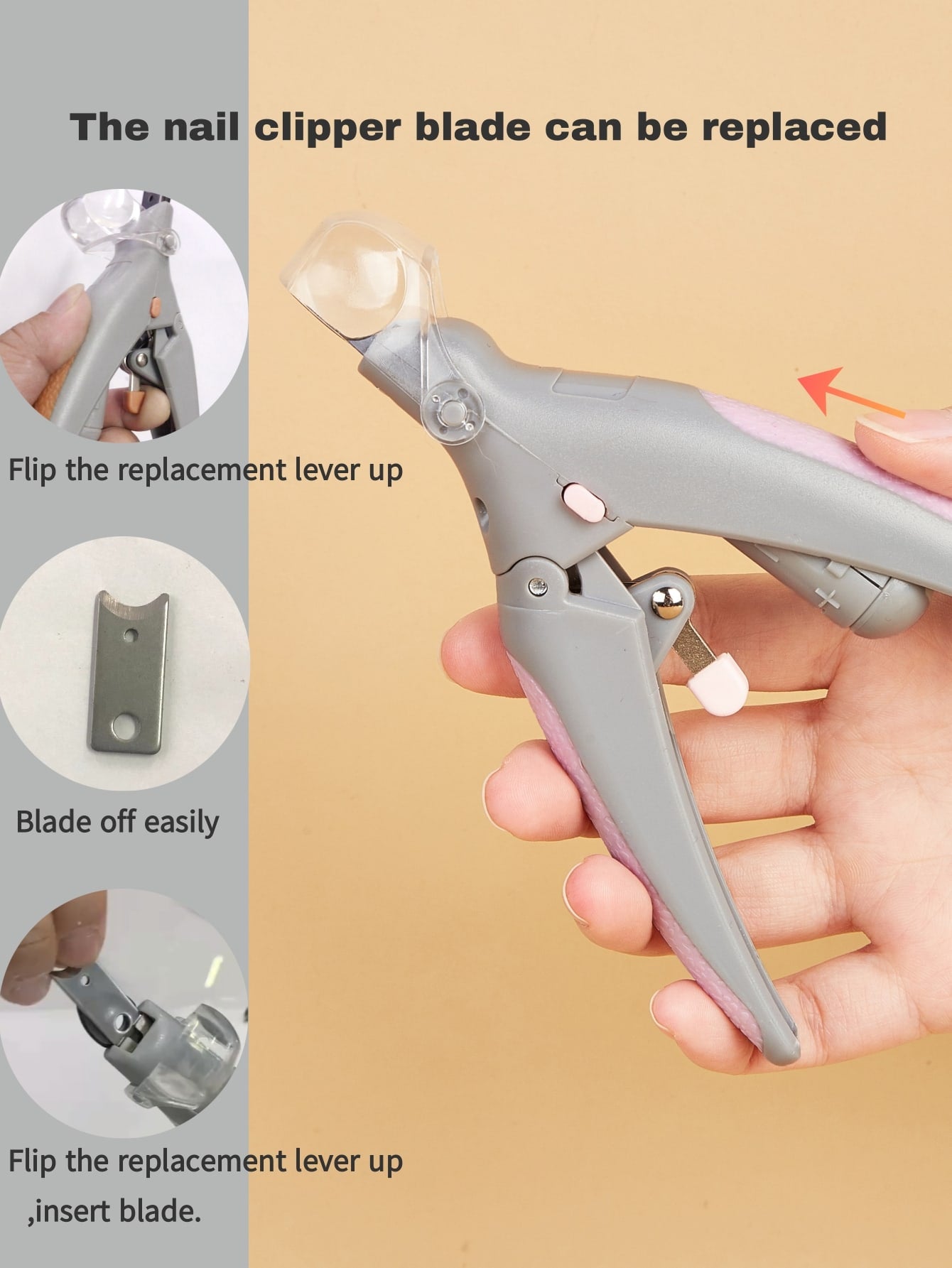 1pc LED 5X Magnification Pet Nail Clipper