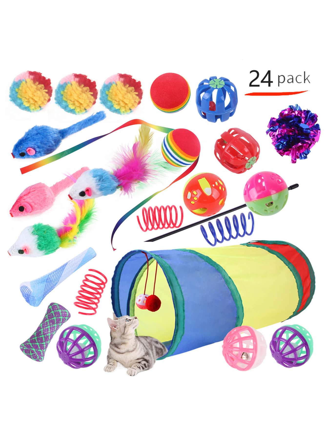 13 pcs 1 set of cat toys cat tunnel combination toys