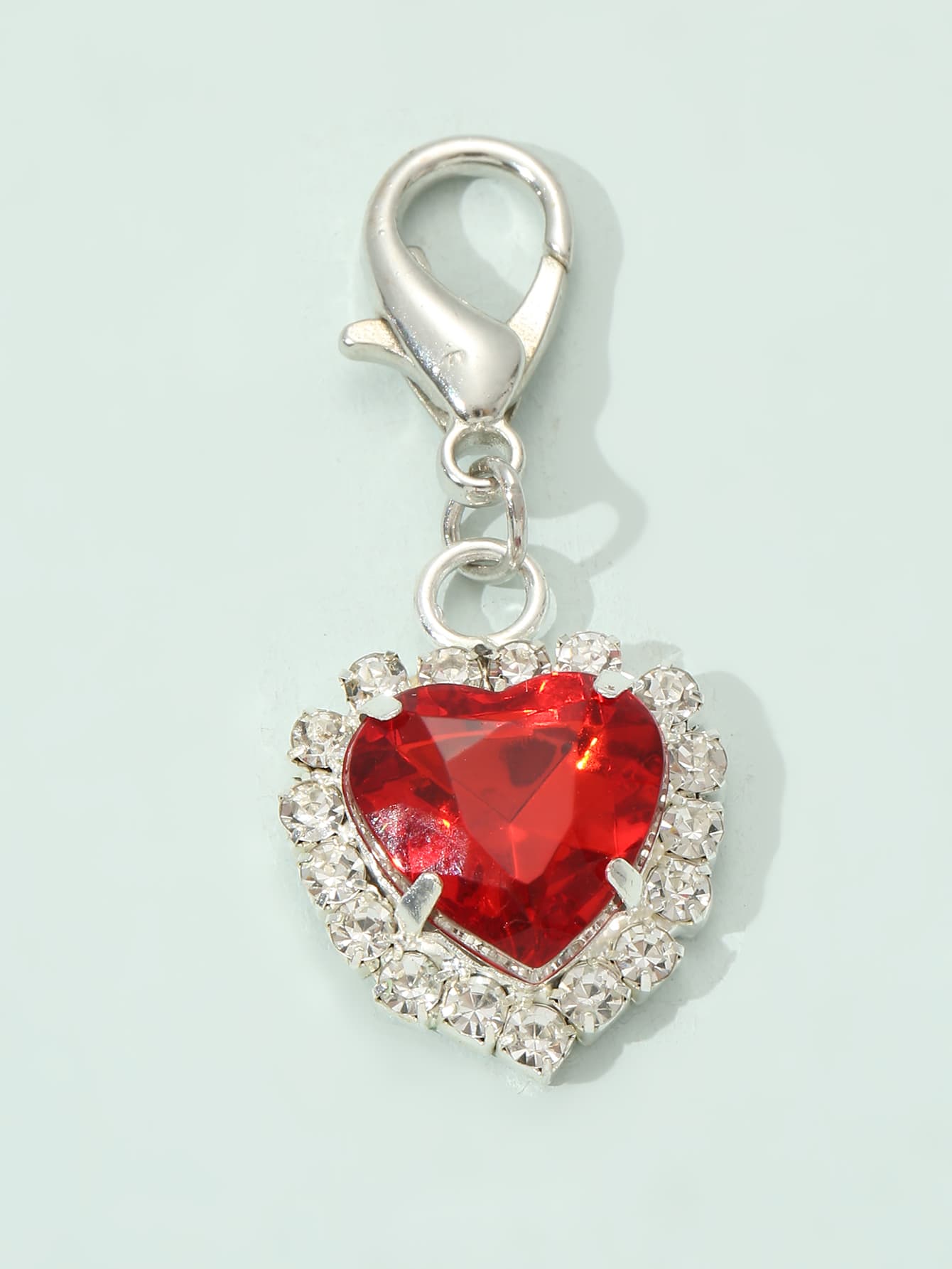 1pc Red Pet Collar Peach Heart Pendant