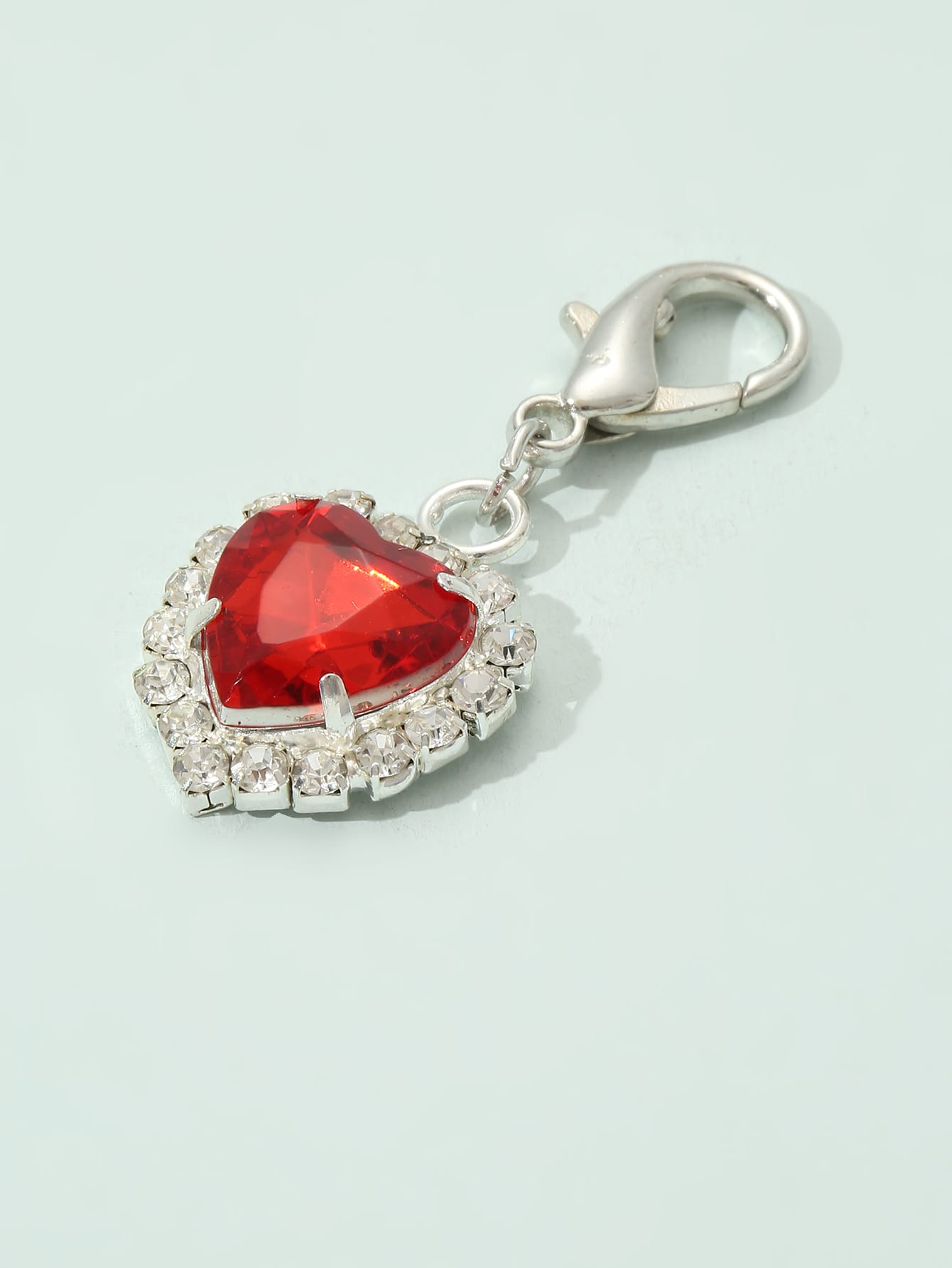 1pc Red Pet Collar Peach Heart Pendant