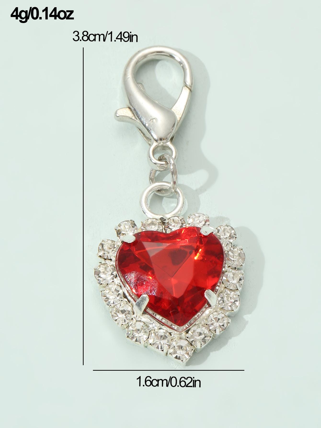 1pc Red Pet Collar Peach Heart Pendant