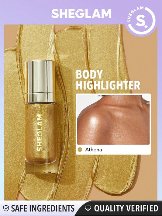 SHEGLAM Sunkissed Body Highlighter - Athena  Liquid  Highlighter  Liquid  Shimmer Long Wear Brightening  Glow Body Highlighter