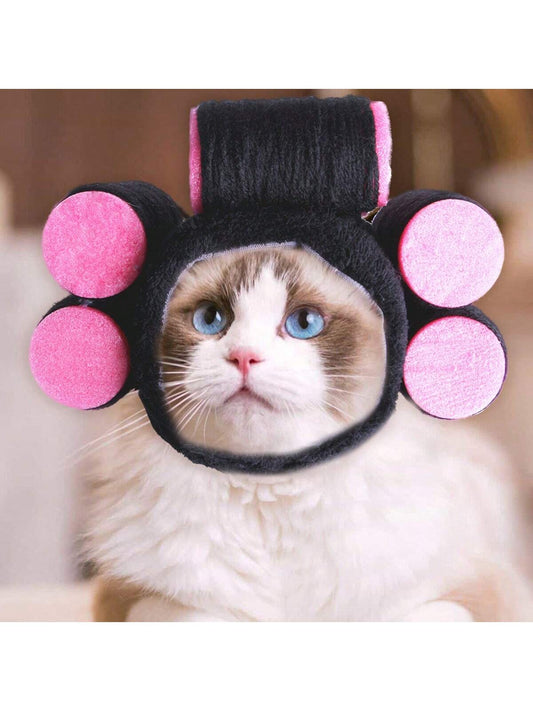 1pc Pet Landlady Headwear, Suitable For Pet Cosplay And Photography