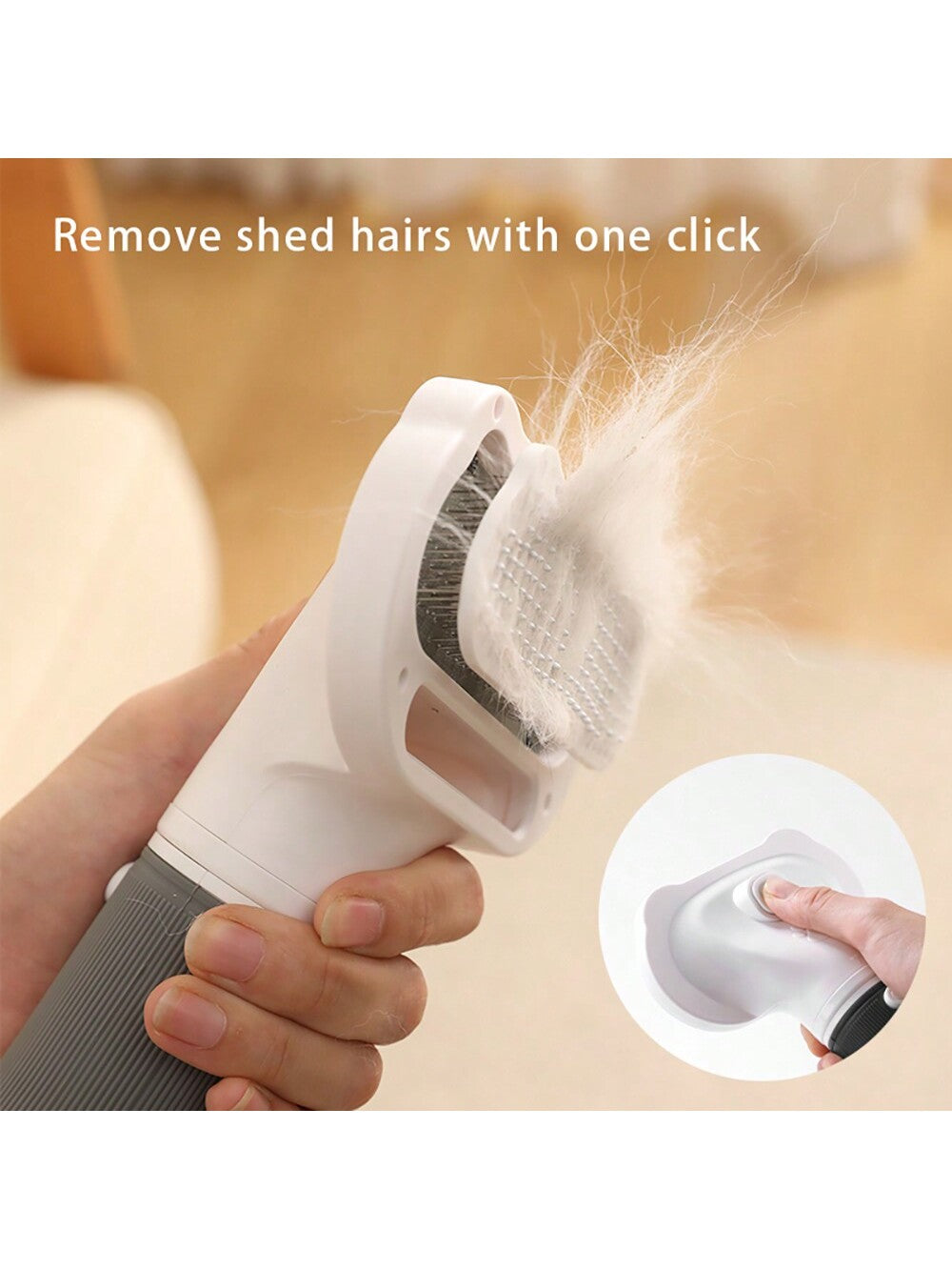 1pc Yellow Pet Hair Dryer, 3-in-1 Pet Hair Dryer, Comb And Hair Remover Tool, Adjustable Speed And Temperature, Suitable For Cat And Small Dog Grooming