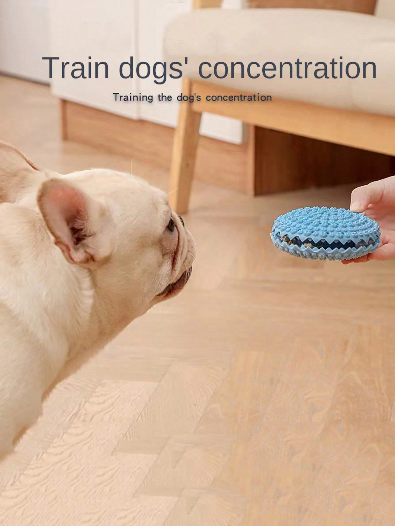 1pc Pet Treat Dispensing Ball Toy, Elastic Rubber, Dog Teeth Cleaning Chew Interactive Toy