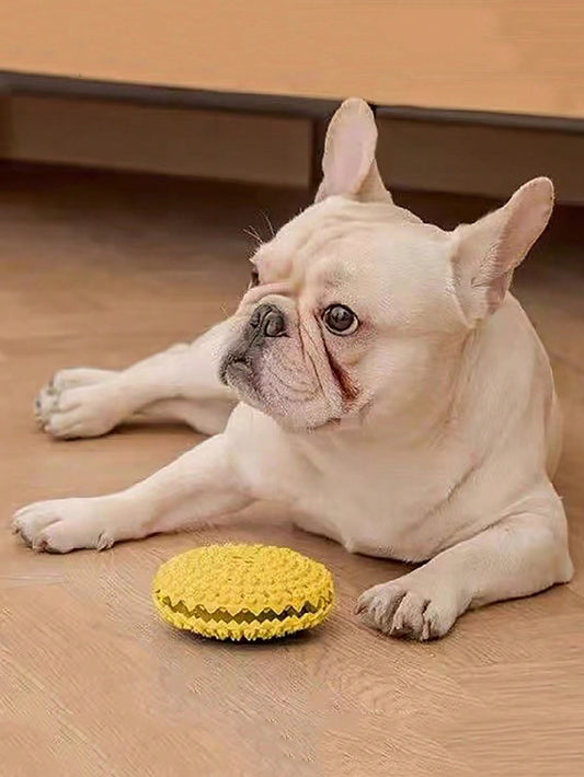 1pc Pet Treat Dispensing Ball Toy, Elastic Rubber, Dog Teeth Cleaning Chew Interactive Toy
