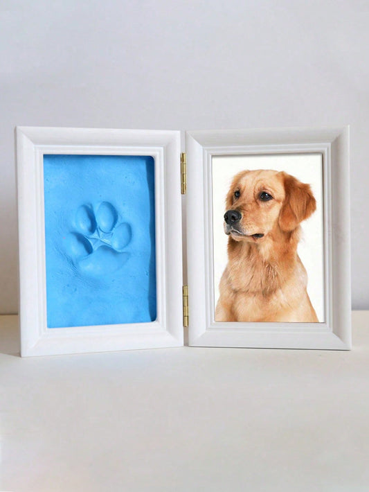 1 Set Pet Footprint Ink Pad & Frame Commemorative, Universal For Pets