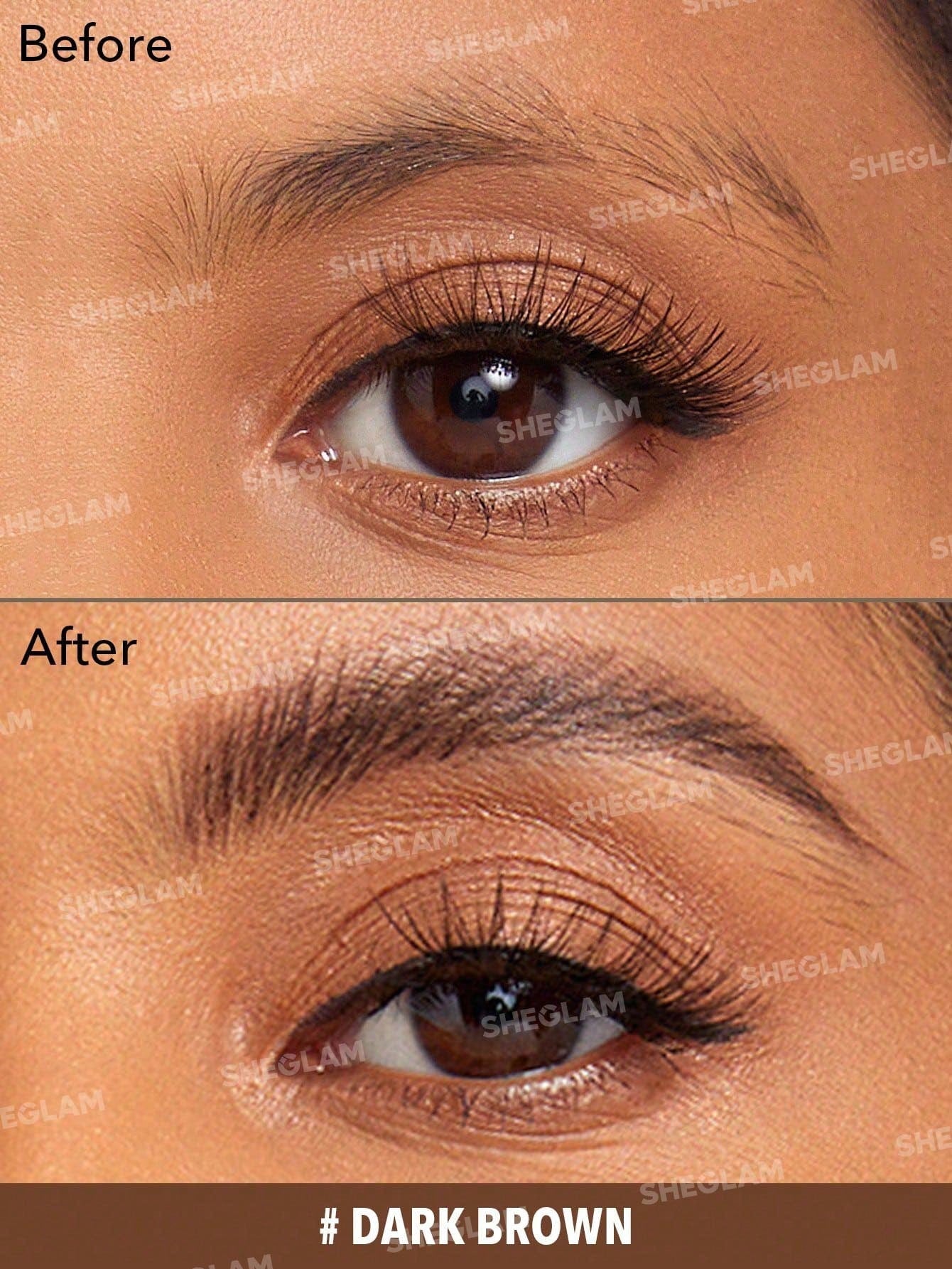 SHEGLAM Dual-Ended Fine Eyebrow Pencil - Coffee  Waterproof  Double Head Eyebrow Pen Long Lasting Smudge-Proof Filling Outlining Triangle Head Eyebrow Makeup