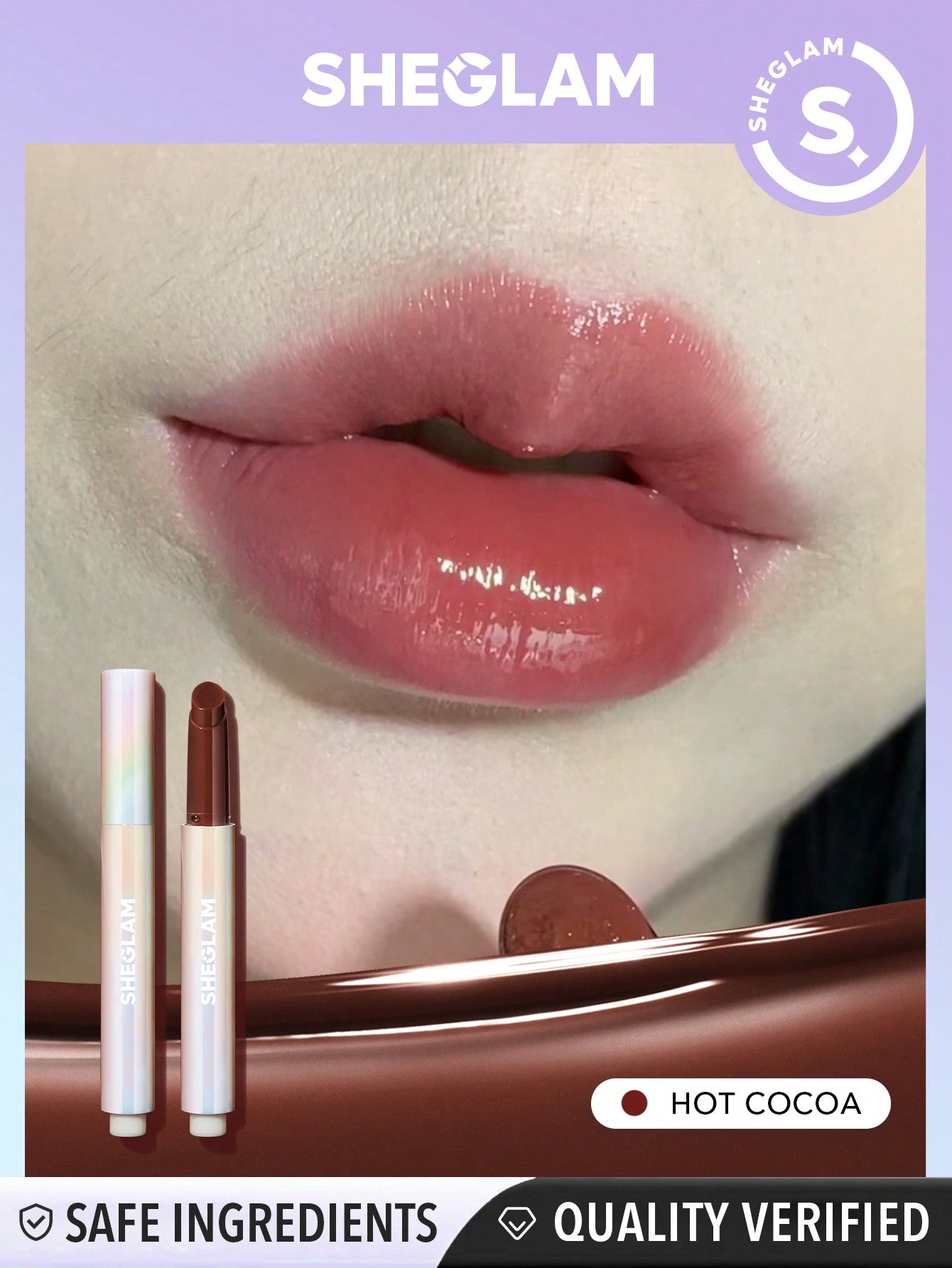 SHEGLAM Pout-Perfect Shine Lip Plumper-Sepia Kiss Moisturizing Plumping Solid Lip Gloss Non-Stick Nourishing Lip Plumping Serum Coconut Oil Lipstick Lip Cosmetics