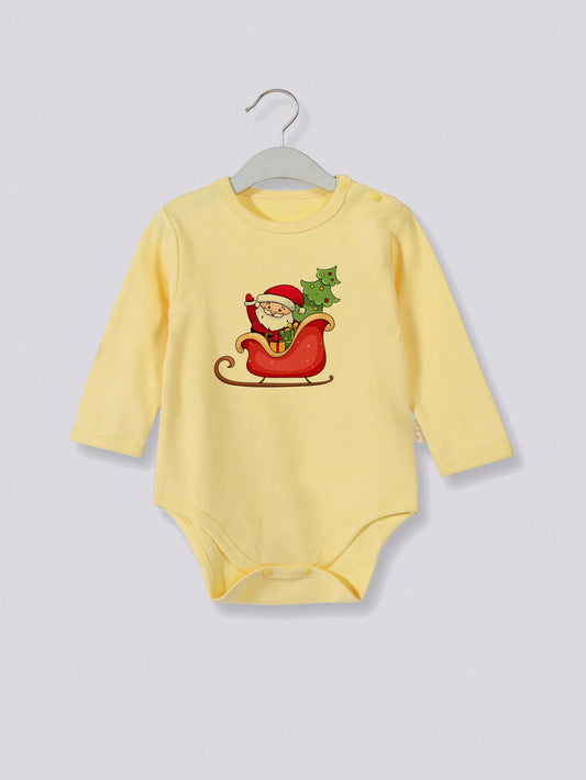 Baby Girl Christmas Print Bodysuit