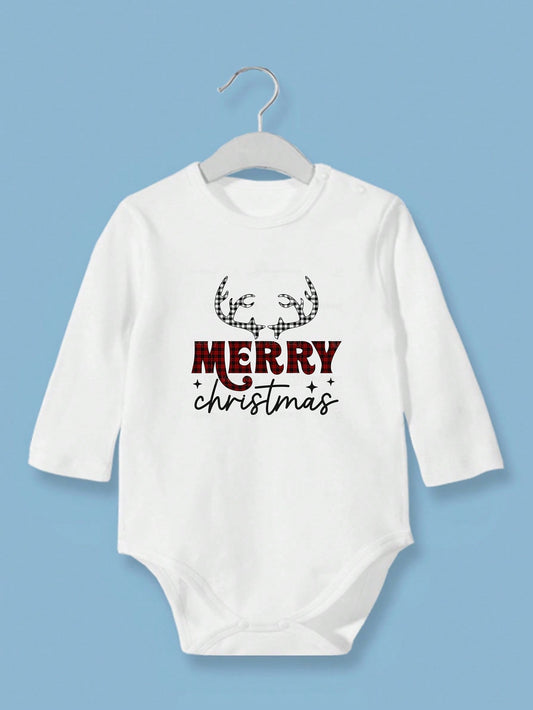 Baby Girl Christmas Slogan Graphic Tee Bodysuit
