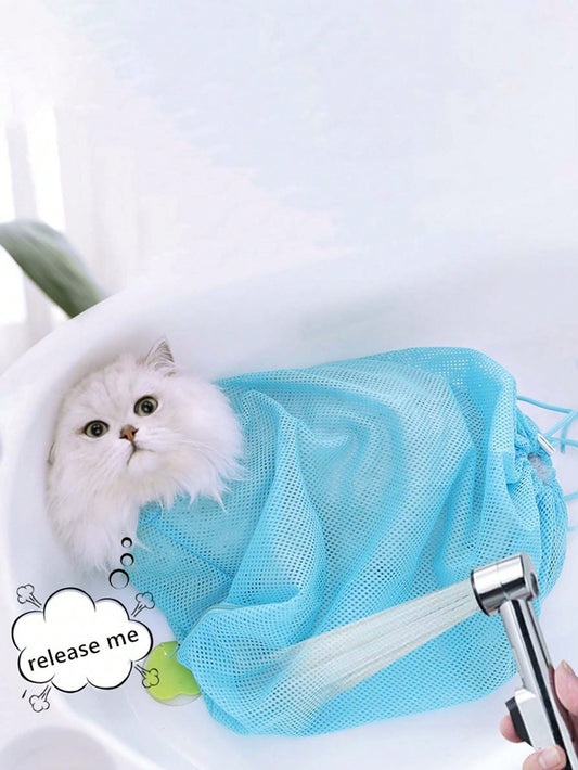 Cat Washing Bag - Multifunctional Cat Bathing, Grooming, Nail-trimming, Ear-cleaning Restraint Bag To Prevent Scratching