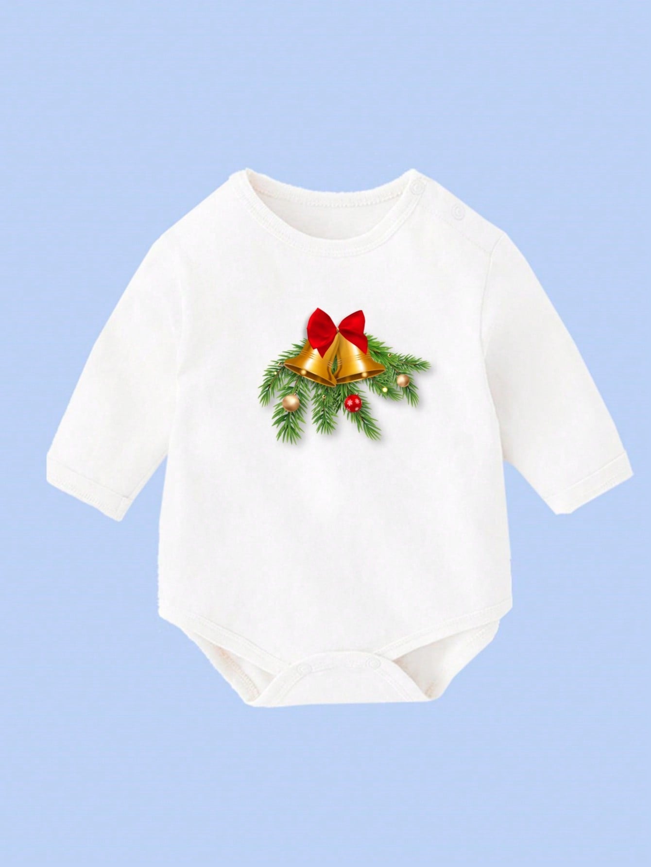 Baby Girl Christmas Print Bodysuit