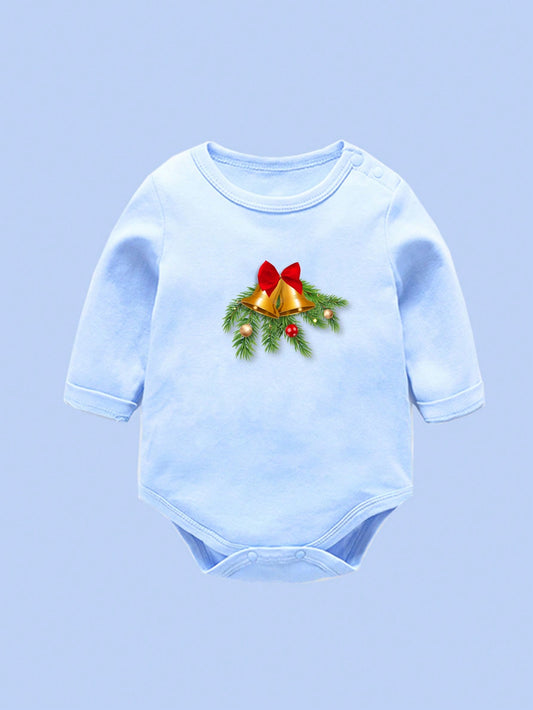 Baby Girl Christmas Print Bodysuit