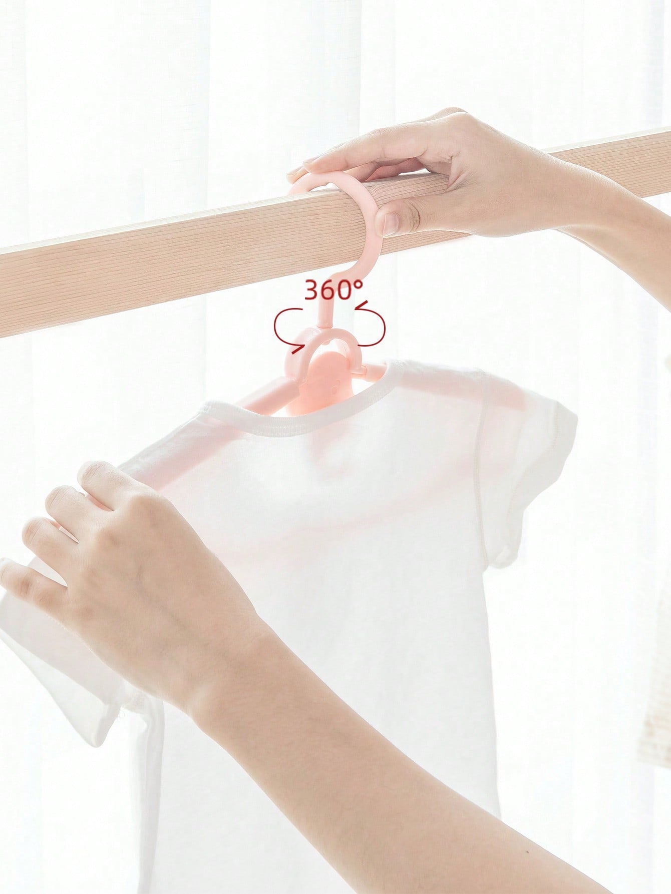 5pcs Pink Baby Clothes Hangers Home Plastic Drying Rack Thick Extendable Multifunctional Rotatable Windproof Child Kids Garment Hanger