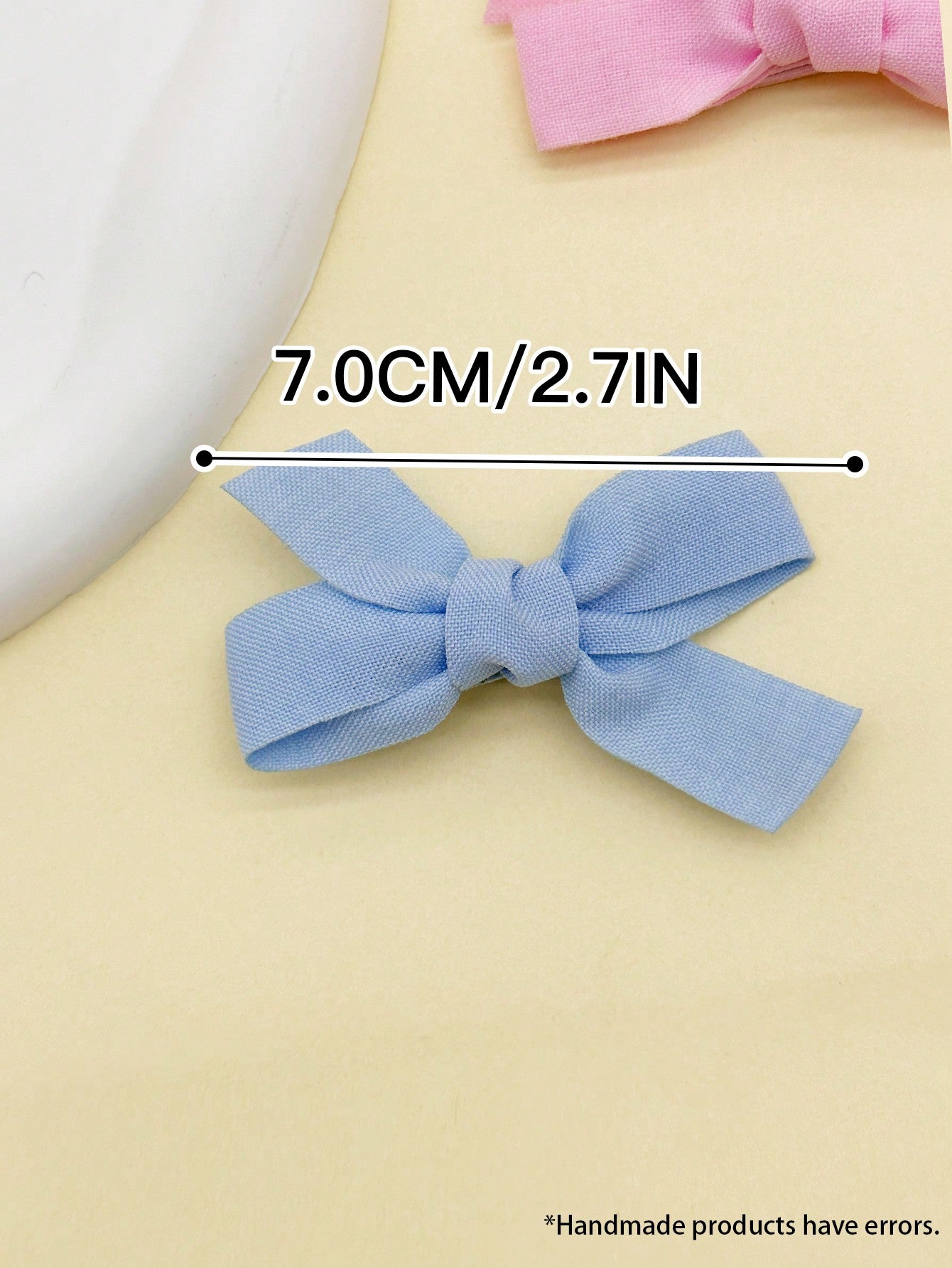 4pcs Baby Hair Clip Set, Beige Butterfly & Linen Pattern, Suitable For Daily Use