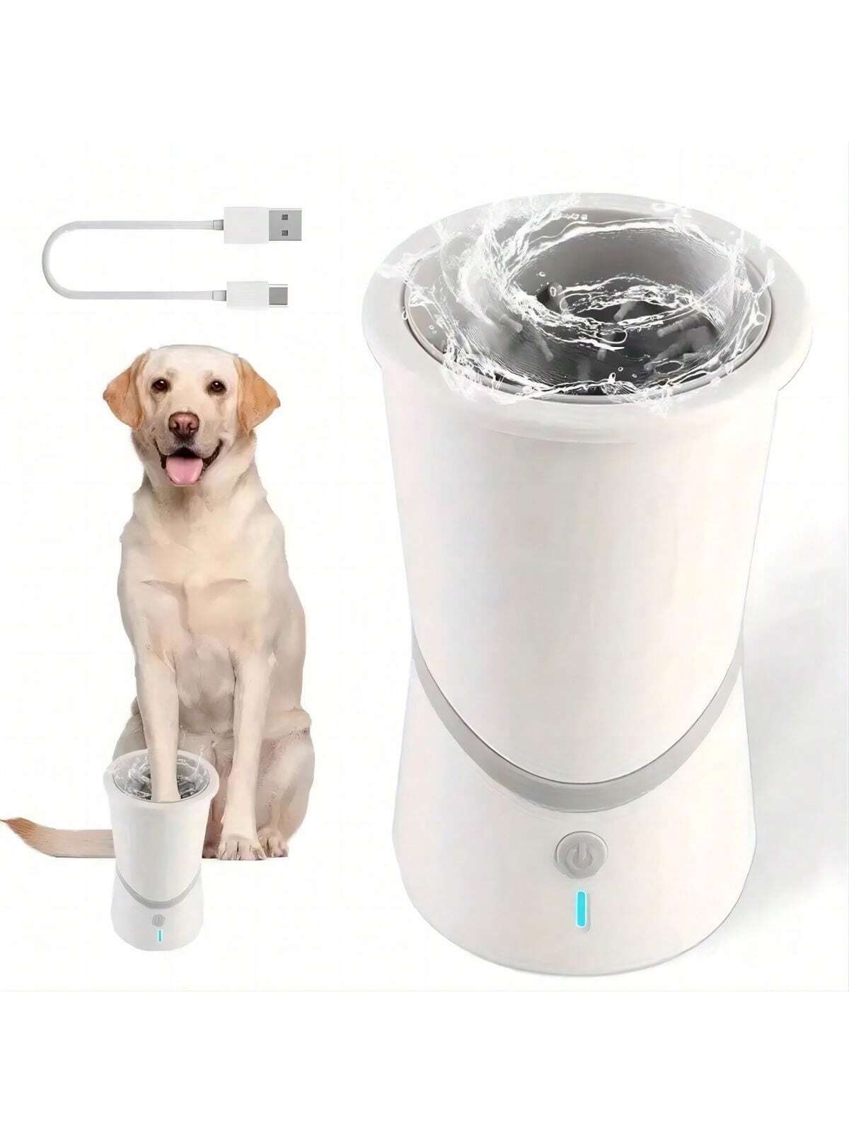 Intelligent Automatic Silicone Pet Foot Washer Dog Paw Cat Cleaner No-Rub Cleaning Massage Function Electric Pet Foot Washer Cup