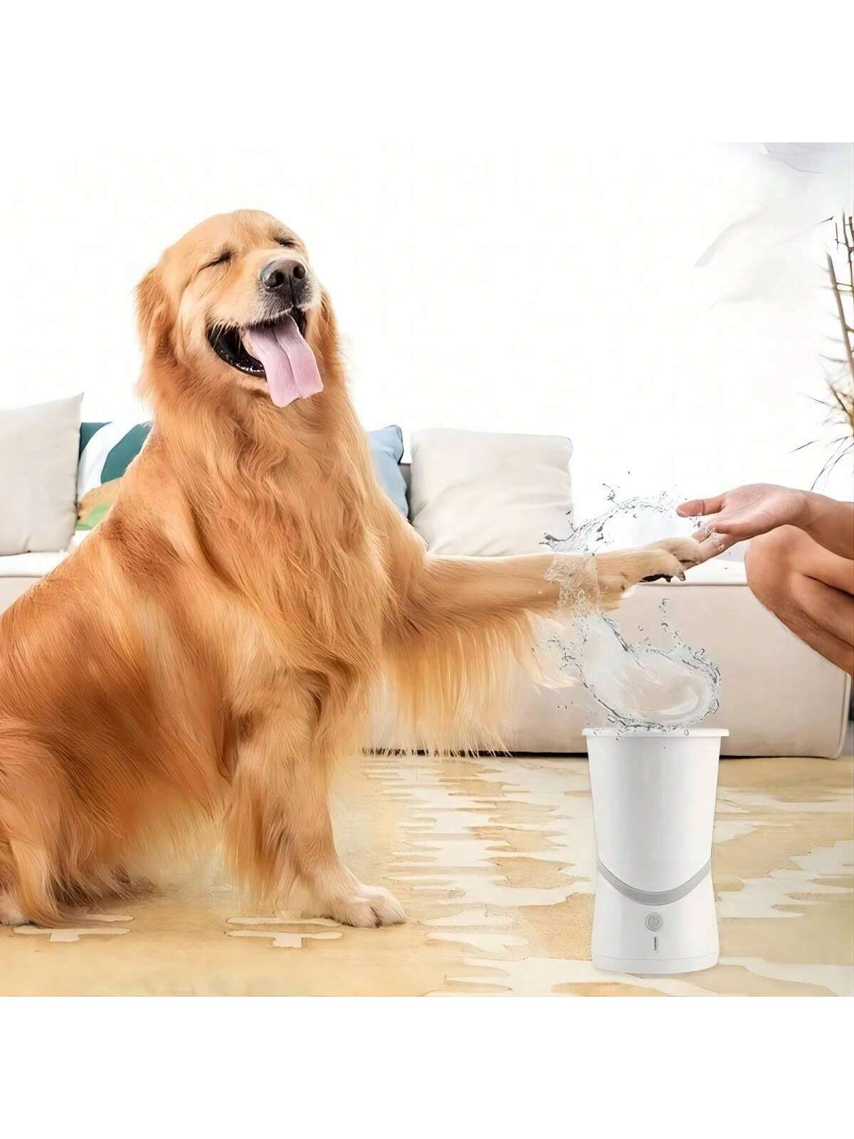 Intelligent Automatic Silicone Pet Foot Washer Dog Paw Cat Cleaner No-Rub Cleaning Massage Function Electric Pet Foot Washer Cup