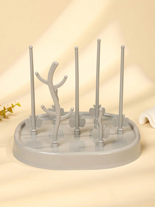 1pc Baby Bottle Drying Rack With Drainer, Milk Cup Holder, Bottle Shelf, Storage Box For Infant Pacifier