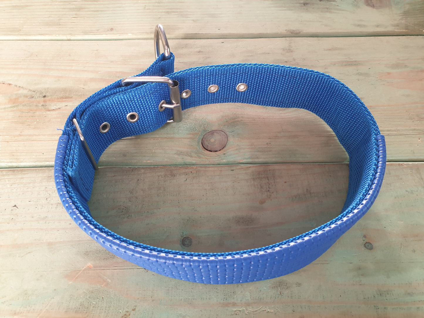 Leather Collar Blue