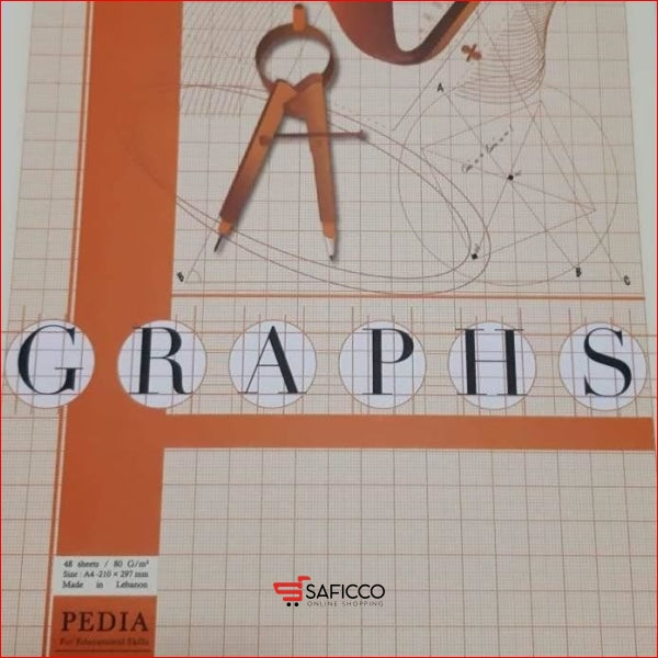 Graphs Paper Notebook - 48 Sheets