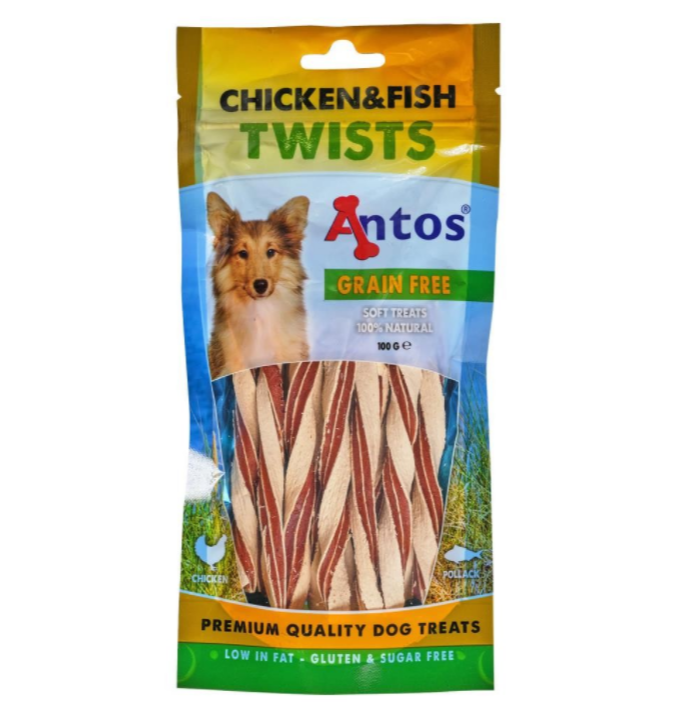 Antos - Chicken & Fish Twists 100g