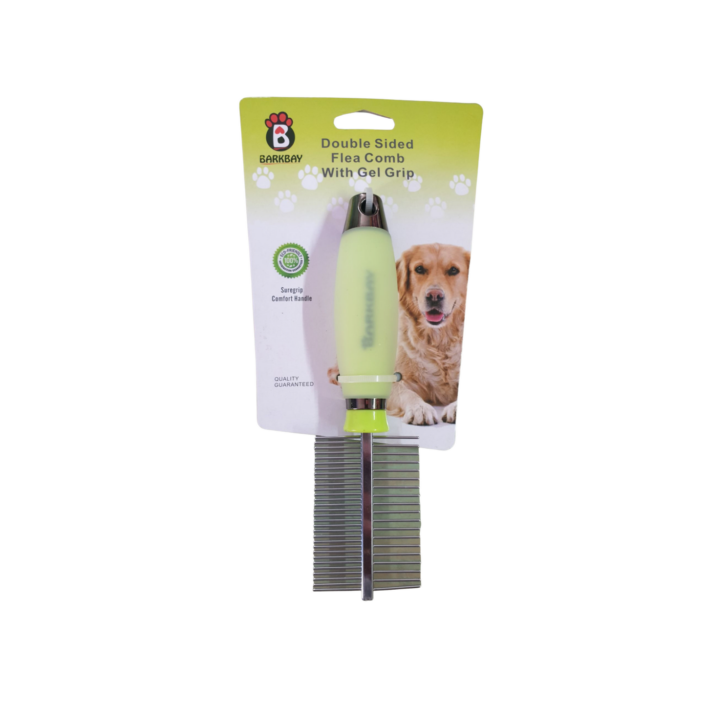 Barkbay double Sided Flea Comb with gel grip