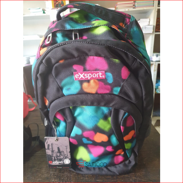 eXsport Bag to School Hearts Design (3 Compartment) - SAFICCO