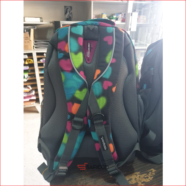 eXsport Bag to School Hearts Design (3 Compartment) - SAFICCO